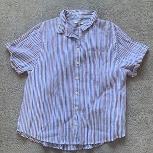 Madewell short sleeve button down sz. M